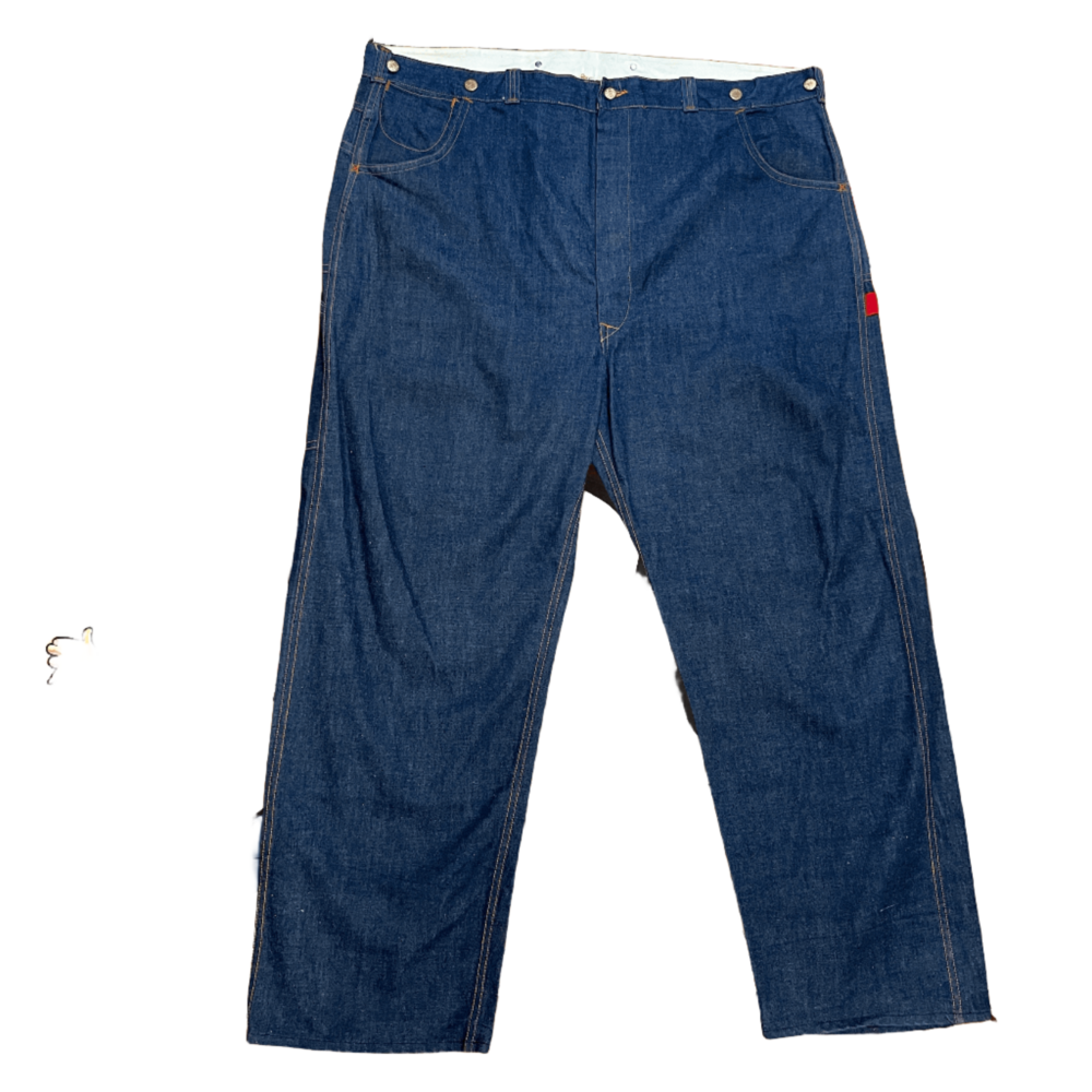 1950s GWG "Red Strap" Snobak Denim Union Made In Canada Vintage Worker Jeans Siz